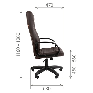 Офисное кресло CHAIRMAN 480LT, экокожа, коричневый